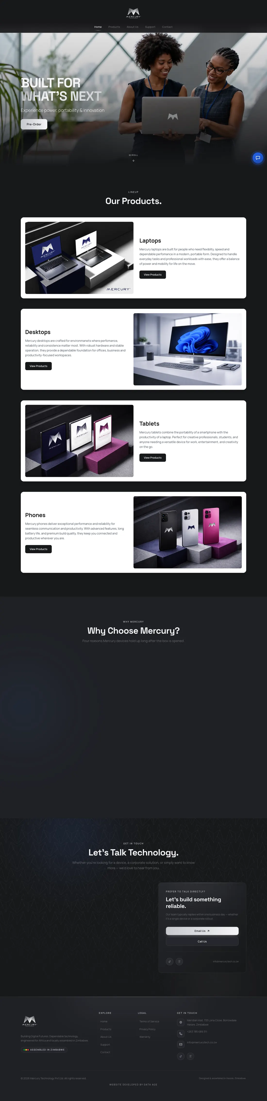 Mercury — Website